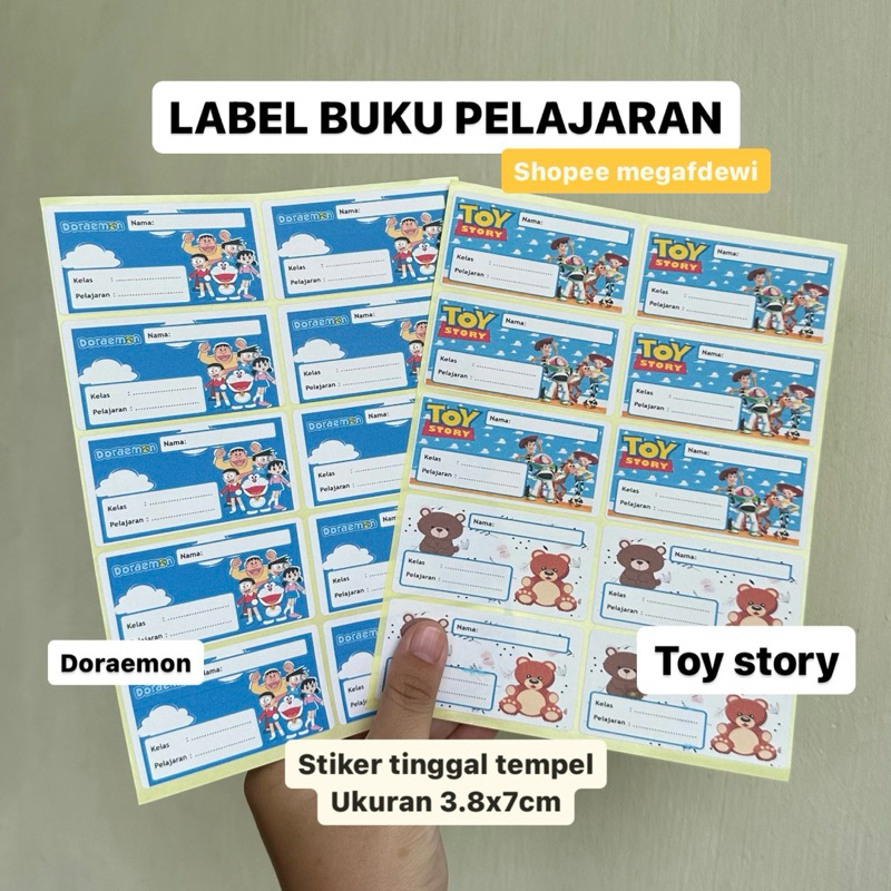 

LABEL BUKU PELAJARAN SISWA isi 20 LABEL STIKER