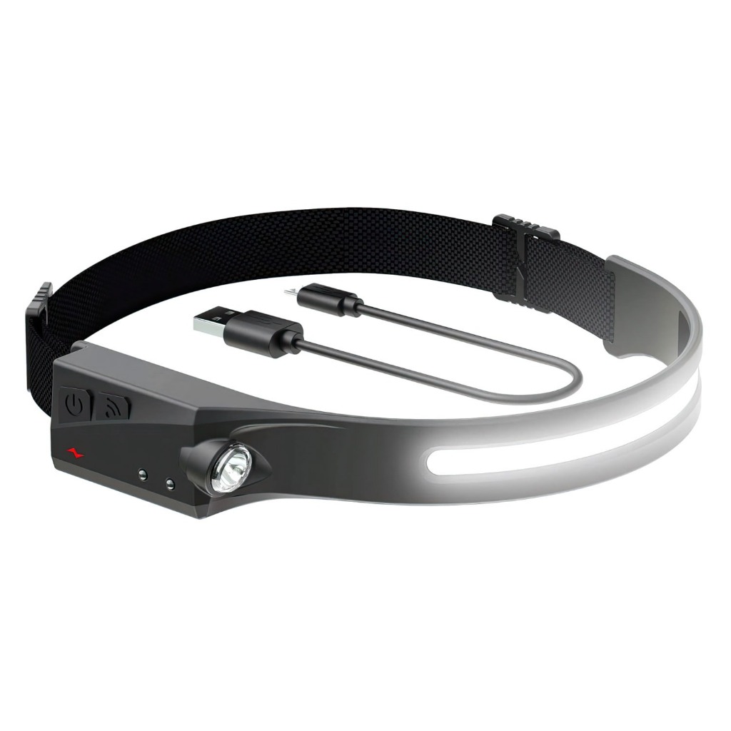 Suksestech Lampu Cas Headlamp Senter Kepala Sensor Tangan YT-200 4 Mode