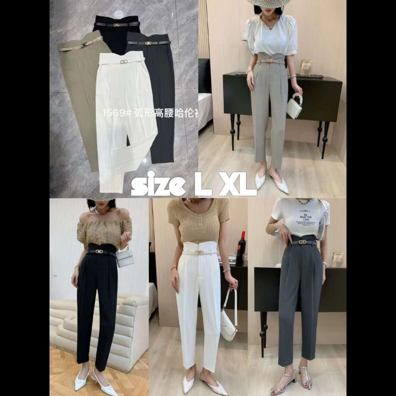 Celana bangkok import premium set belt