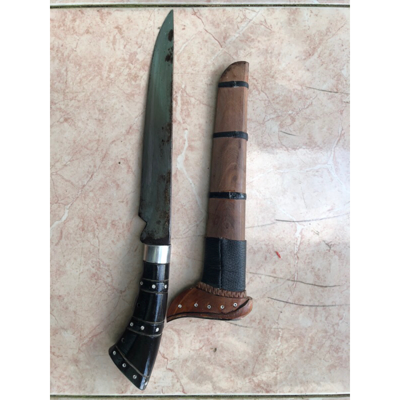 pisau egreg asli bahan dari malaysia gagang tanduk kerbau