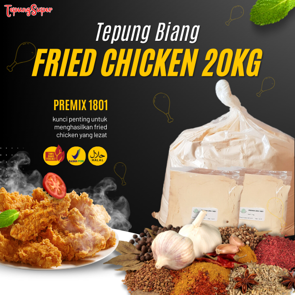 

Tepung biang premix / CRN 1801 / Tepung Super / Mudah Dan Praktis - 20KG