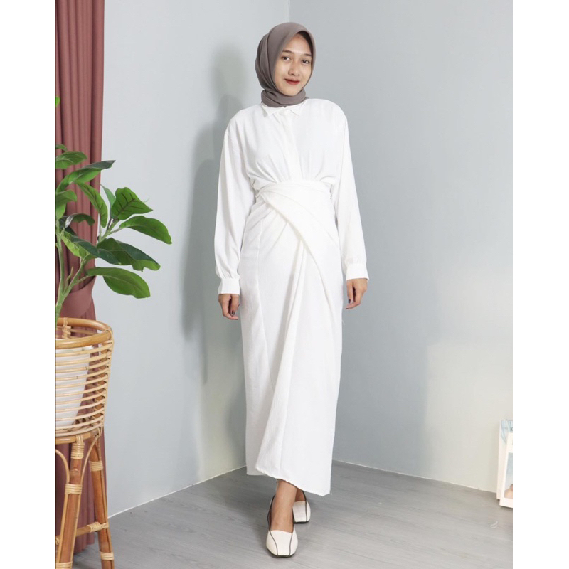 rosalina-GAMIS IKAT/Gamis wanita crincle elegant