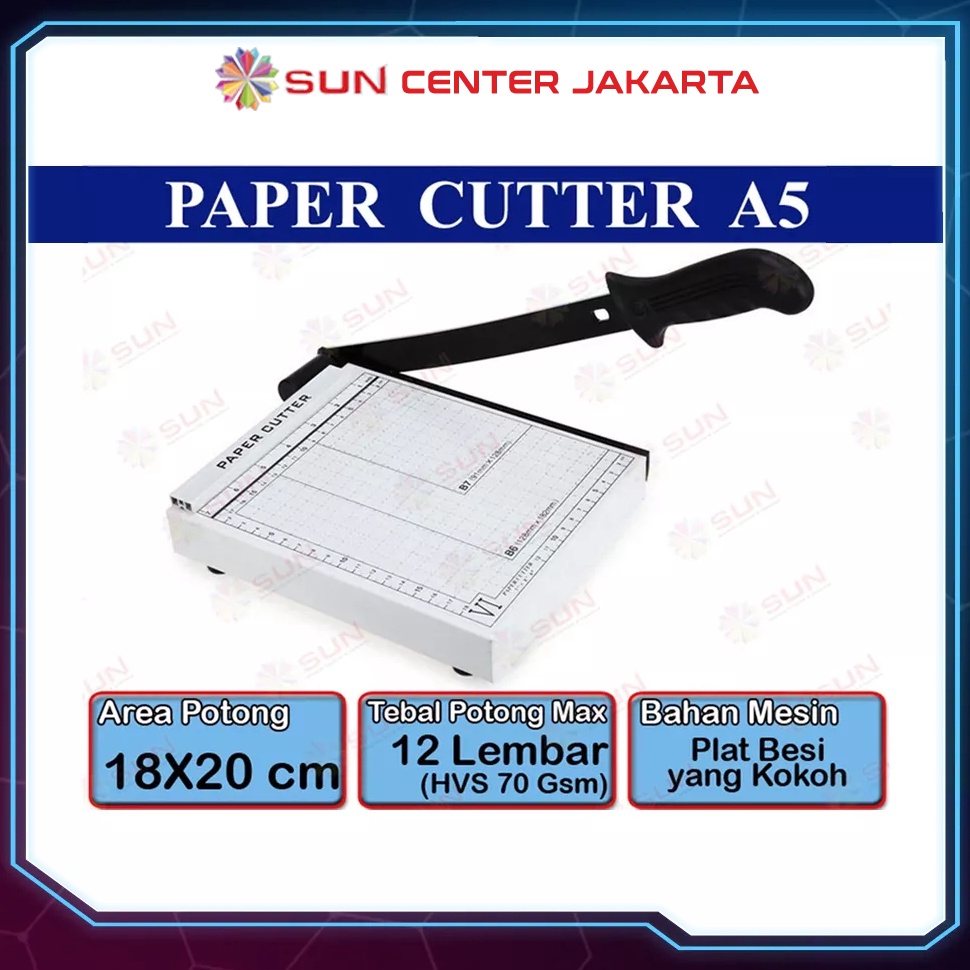 

KODE O2P4 Paper Cutter Mini A5 Alat Potong Kertas Mesin Pemotong Kertas HVS Sticker Dos PVC ID Card Yellow Board Art Paper Vinyl Bontax Camel Kertas Photo Glossy Silky