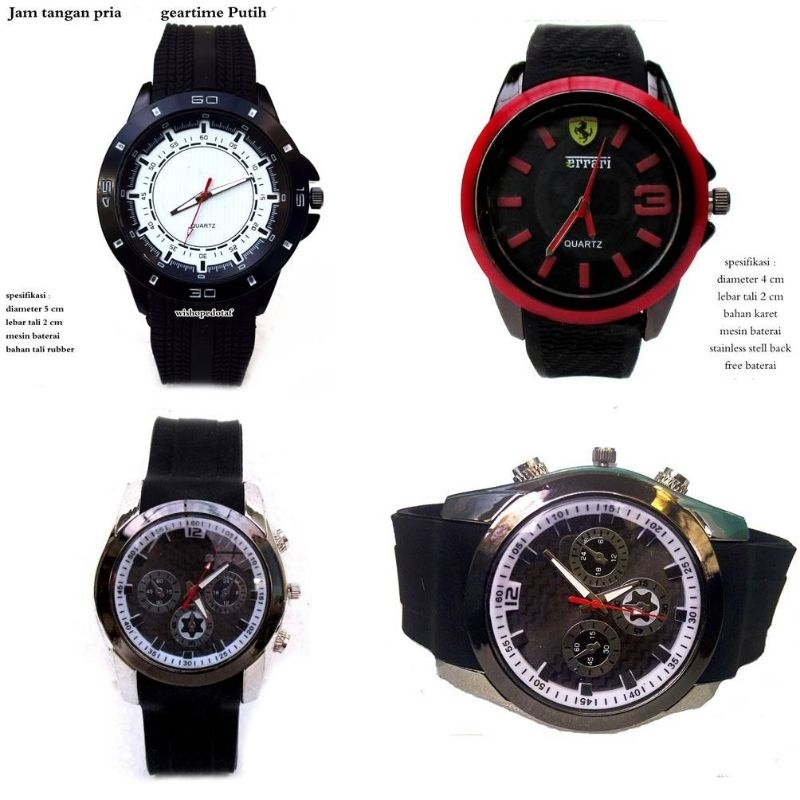 Jam Sport Pria Rubber Analog