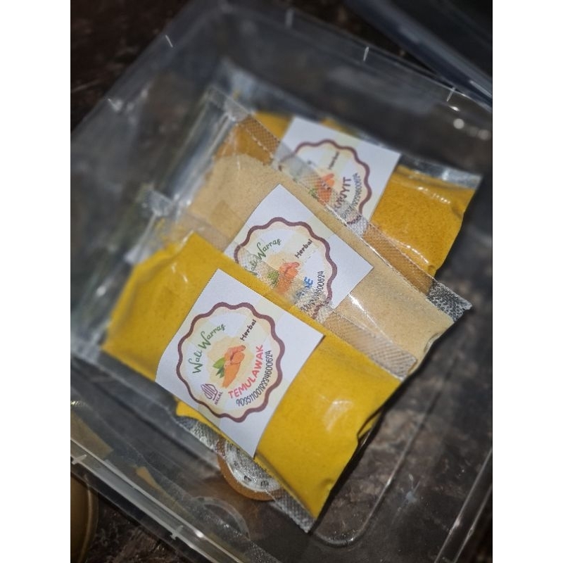 

MINUMAN JAMU SERBUK (KUNYIT, TEMULAWAK DAN JAHE) SEBUK BERAT 100G