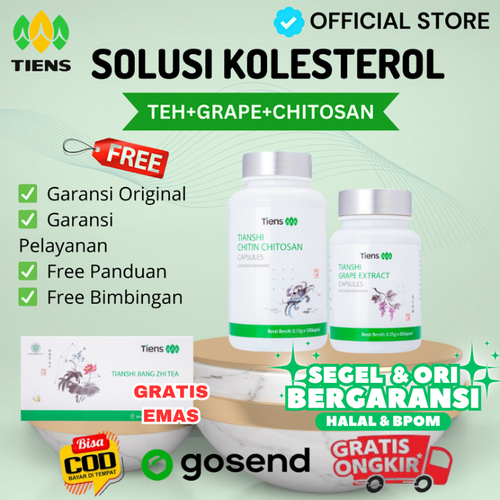 Paket Produk Tiens Untuk Kolesterol Darah Tinggi Hipertensi Ampuh Segel Ori Halal BPOM