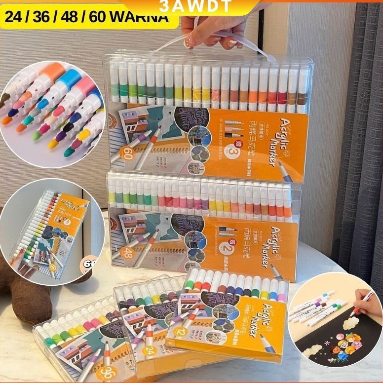 

KODE K4R4 Penjual LokalSpidol Acrylic Pen Akrilik Marker Warna Cepat Kering Tahan Air Menggambar Kreativitas Seni Edukasi Anak