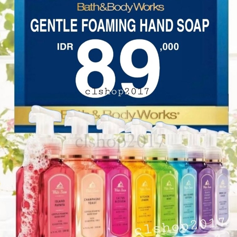 ONSALE BBW GENTLE FOAMING HAND SOAP 259 ML MIX SABUN CUCI TANGAN BATH  BODY WORKS WHITE TEA SAGE PIN