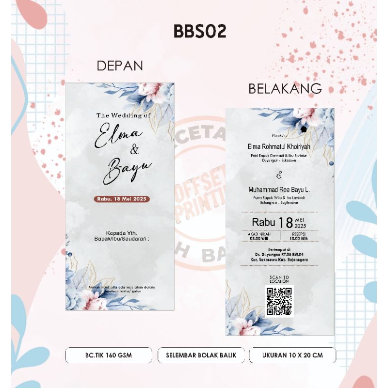 

Undangan Simple, Undangan Fullcolour, Undangan Elegan