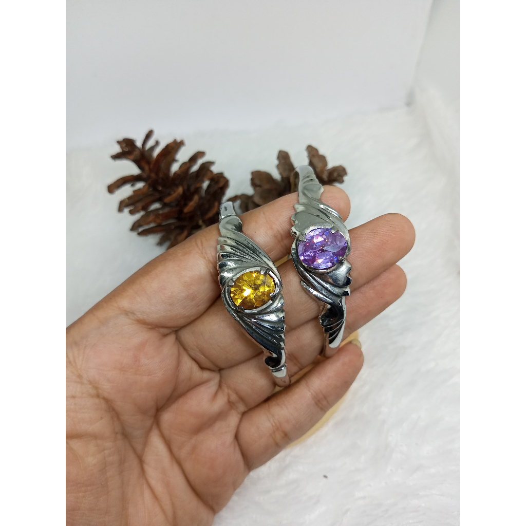 GELANG BATIK MONDIAL DIAMOND BAHAN MONEL ANTI KARAT PRIA ELEGANT