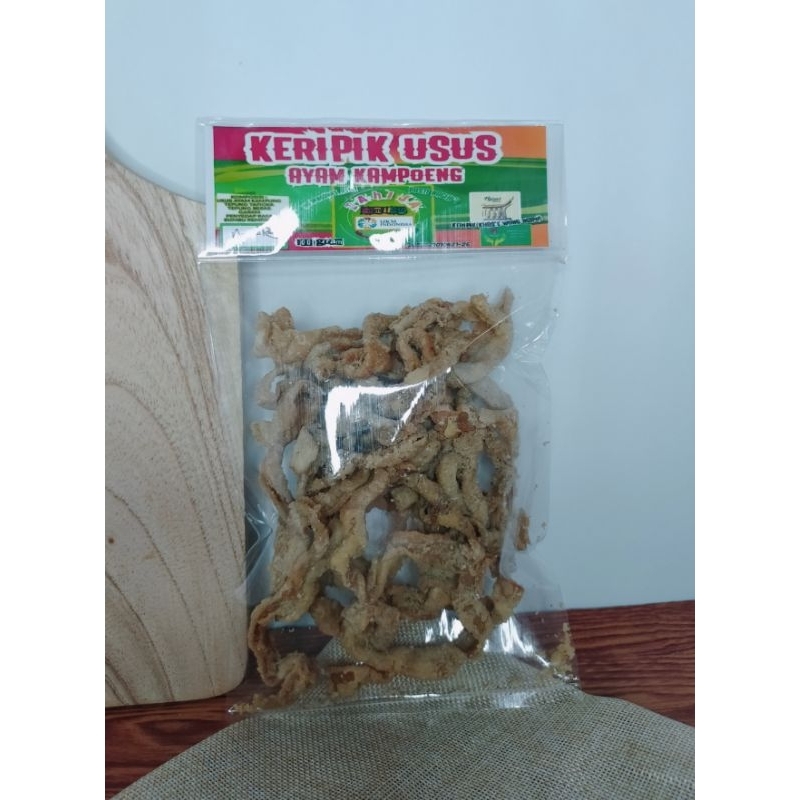 

Keripik Usus Ayam Kampung Asli Gurih 100gr