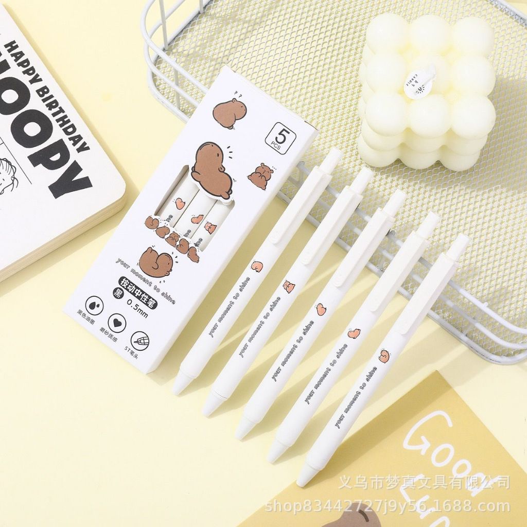 

Pulpen Mekanik/Cetek - Pulpen Mekanik Karakter Lucu - 0.5mm - Capybara 5pcs Series