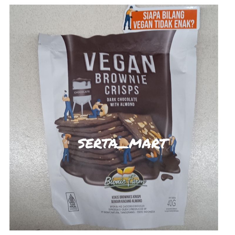 

Vegan Brownie Crisps Dark Chocolate 40gr - Brownies Krispi