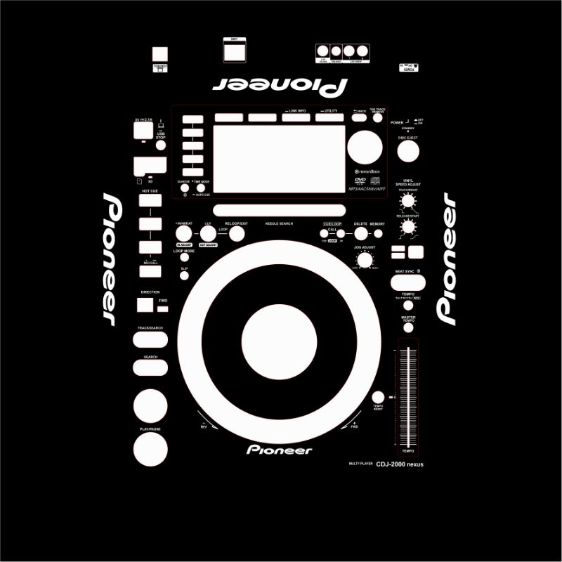 sticker pelindung dj musik CDJ 2000 NEXUS