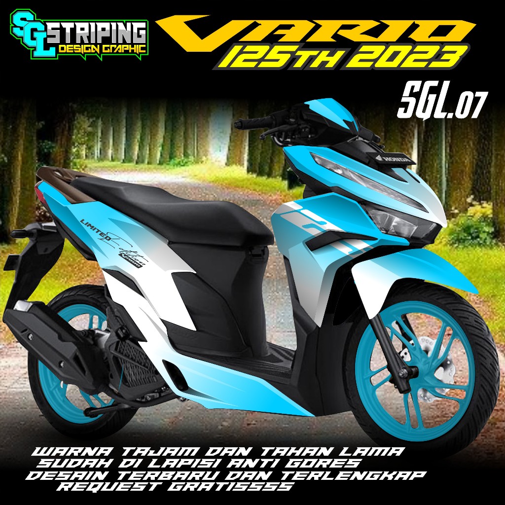 DECAL VARIO 125 NEW 2022 STIKER DECAL VARIO 125 NEW BEBAS CUSTOM NAMA SGL.07