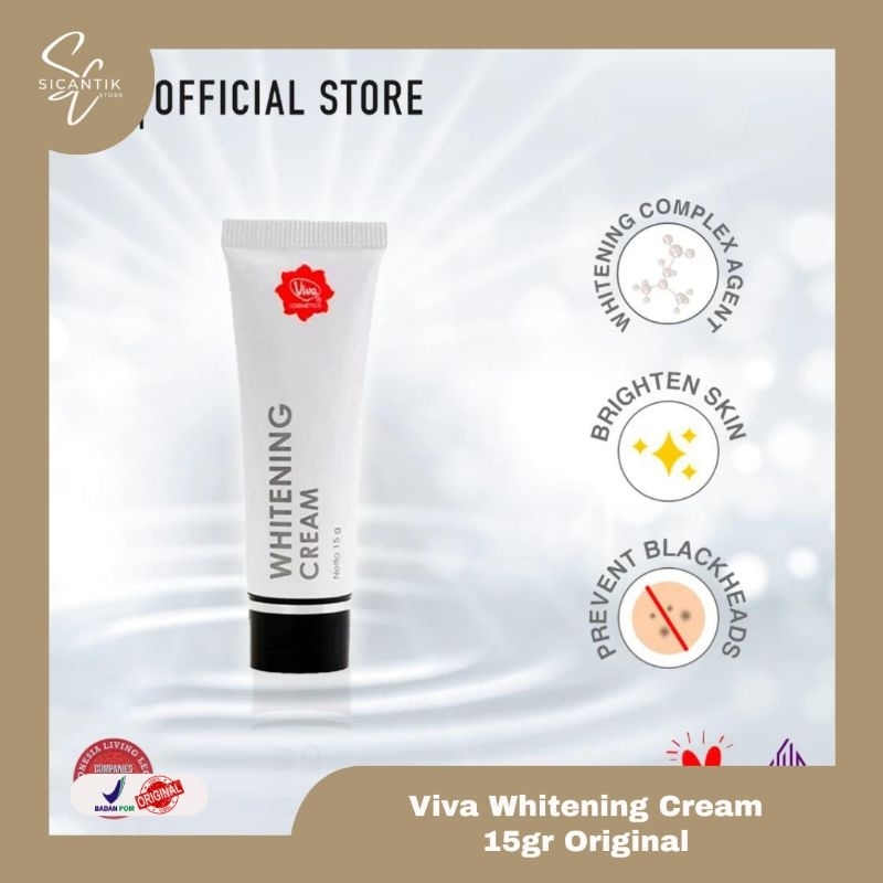 VIVA WHITENING CREAM 15 GR | CREAM PENCERAH WAJAH UNTUK FLEK HITAM ORIGINAL BPOM