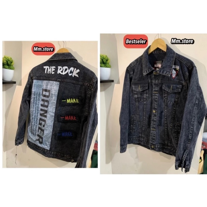 jaket jeans pria model desaign terbaru 2022 / jacket model korea full bordiran