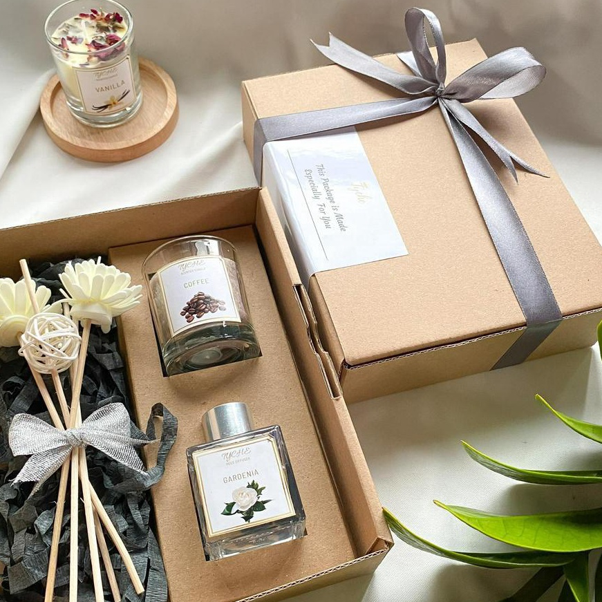Premium GIFT SET AROMATERI SOUVENIR  LILIN AROMATERAPI  HAMPERS COWOK  HAMPERS HITAM  KADO  GIFT BOX