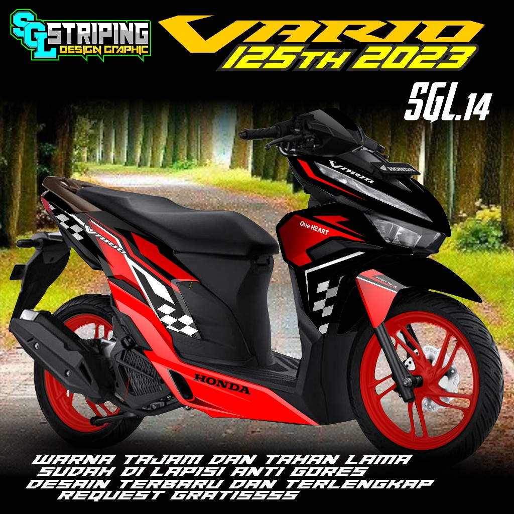 DECAL VARIO 125 NEW 2022 STIKER DECAL VARIO 125 NEW BEBAS CUSTOM NAMA SGL.14