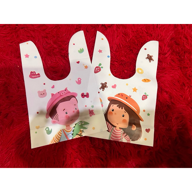 

10pc plastik ikat souvenir ulang tahun / goddie bag / plastik hampers / Plastik ikat snack / biskuit / permen