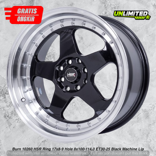 Velg celong mobilio avanza xenia lebar 8/9 inch hsr wheel tipe BURN R17