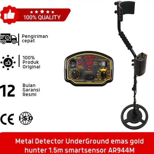 Metal Detector UnderGround emas gold hunter 1.5m smartsensor AR944M
