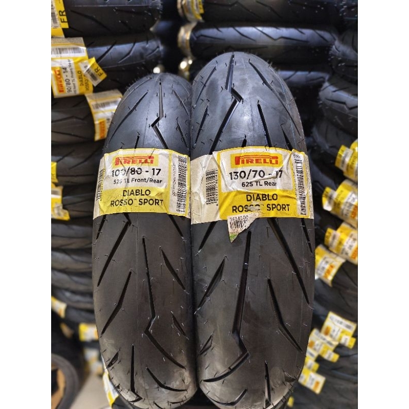 Pirelli diablo rosso sport 100/80-17 & 130/70-17