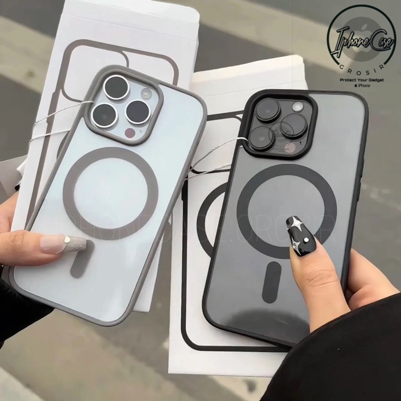 best deals [+packing box ori] premium slim magsafe hybrid hd clear with corolfull case iphone x xr