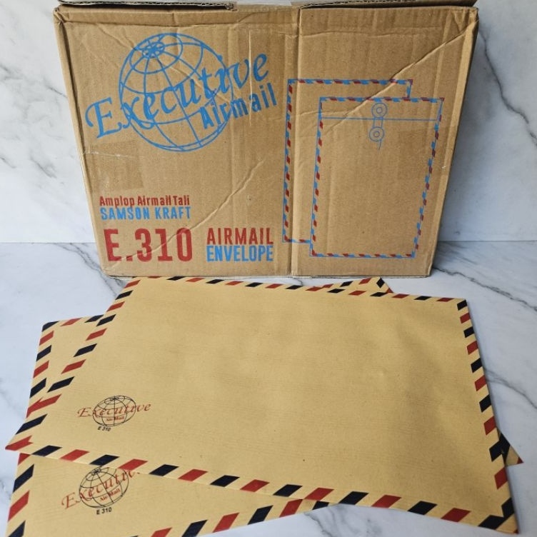 

KODE X2I7 5 Pcs Amplop Coklat Tali air mail 31 executif ukuran Folio 25 x 35 cm