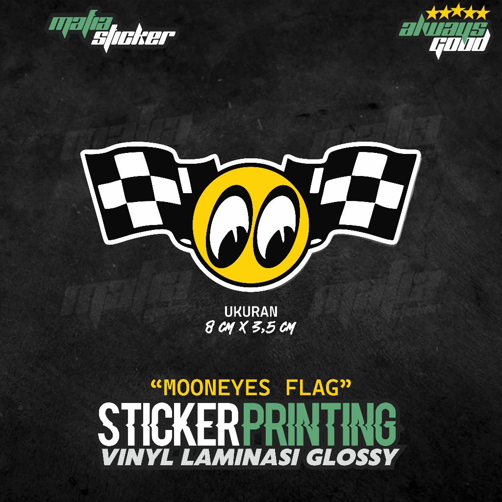 

STICKER/STIKER PRINT CUT MOONEYES FLAG | STIKER VESPA CLASSIC MOTOR HP LAPTOP CASE TUMBLER HELM