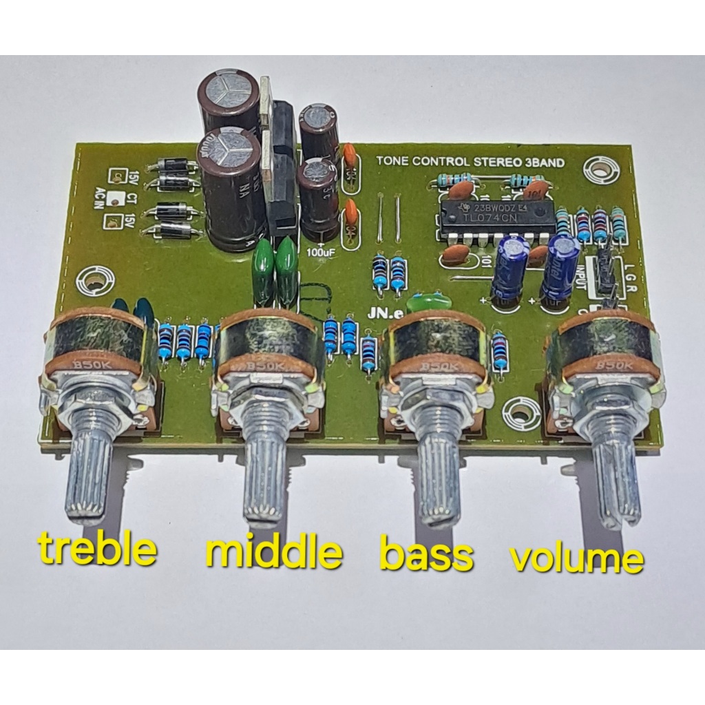TONE CONTROL STEREO 3BAND TL074 BASS MID TREBLE
