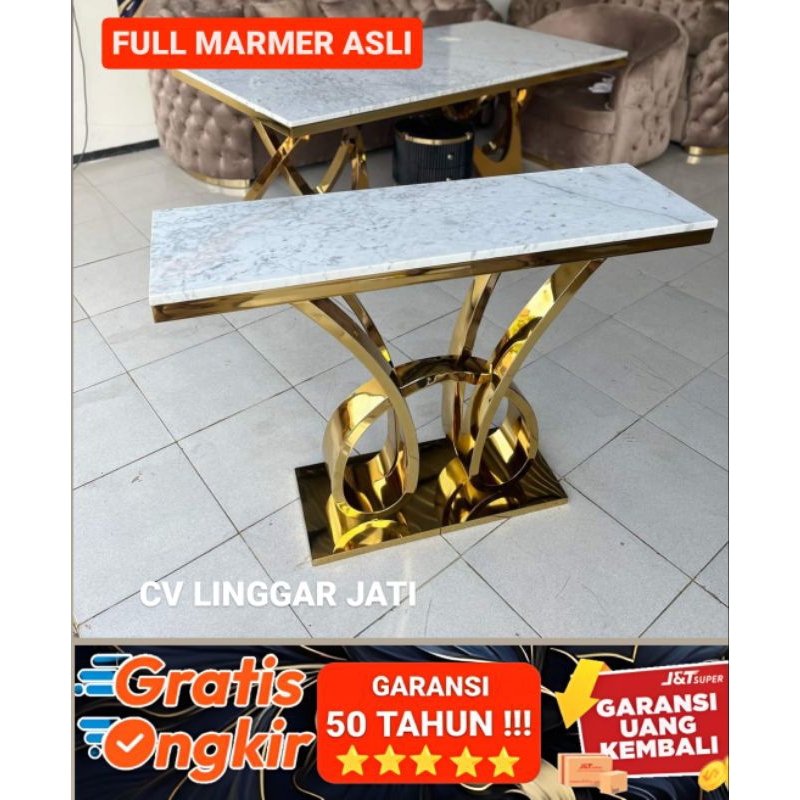 KABINET STAINLES MARMER/MEJA HIAS KONSOL MARMER