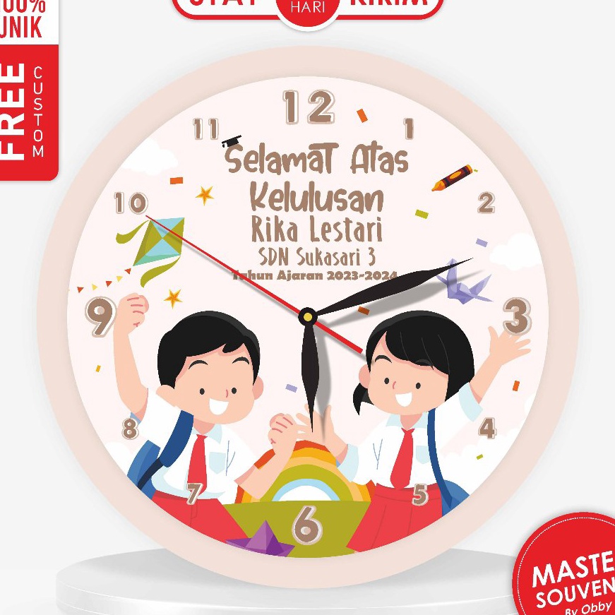 KI3 Master Souvenir By Obby  Jam Meja Unik Custom Nama Souvenir Wisuda Perpisahan Kenang Kenangan Si