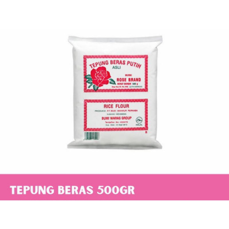 

Tepung beras rose brand isi bersih 500gr