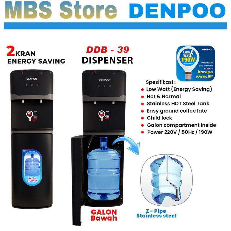 Dispenser Galon Bawah DENPOO DDB 39
