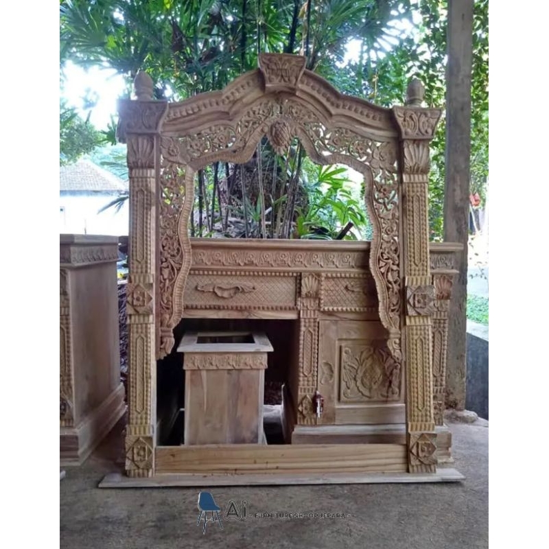 Meja Rias/Tolet Ukir Khas Jepara Model Gebyok 1Meter