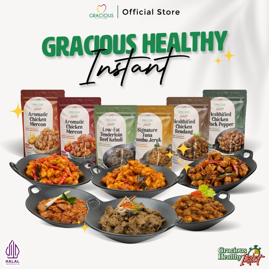 

Gracious Healthy Instant: Makanan Siap Saji Sehat Tanpa Bahan Pengawet 6 Varian