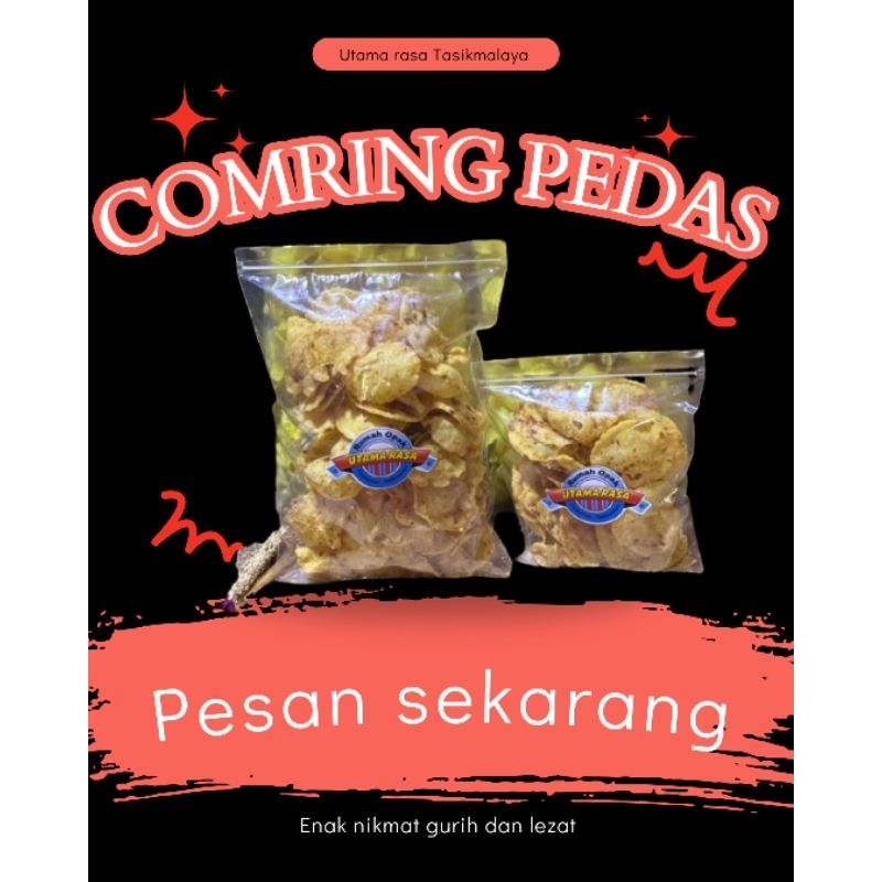 

comring rasa pedas/comet pedas makanan ringan renyah gurih nikmat