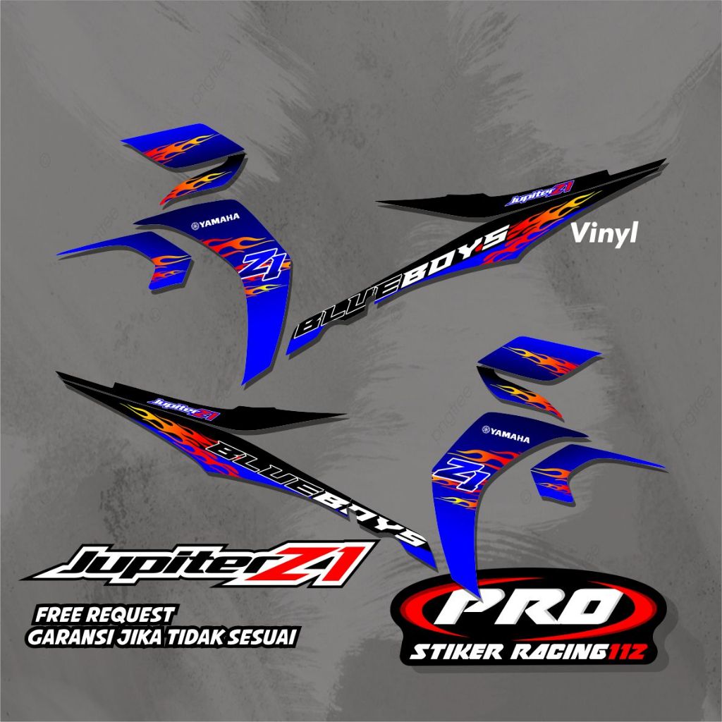 STIKER STRIPING VARIASI JUPITER Z1 - STIKER MOTOR JUPITER Z1 | STIKER JUPITER Z BURHAN | JUPITER Z R