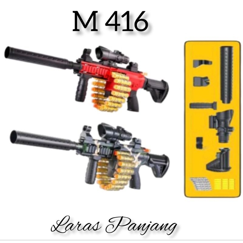 Mainan Pistol Tembakan Kokang Peluru Busa Soft-Aman Buat Anak