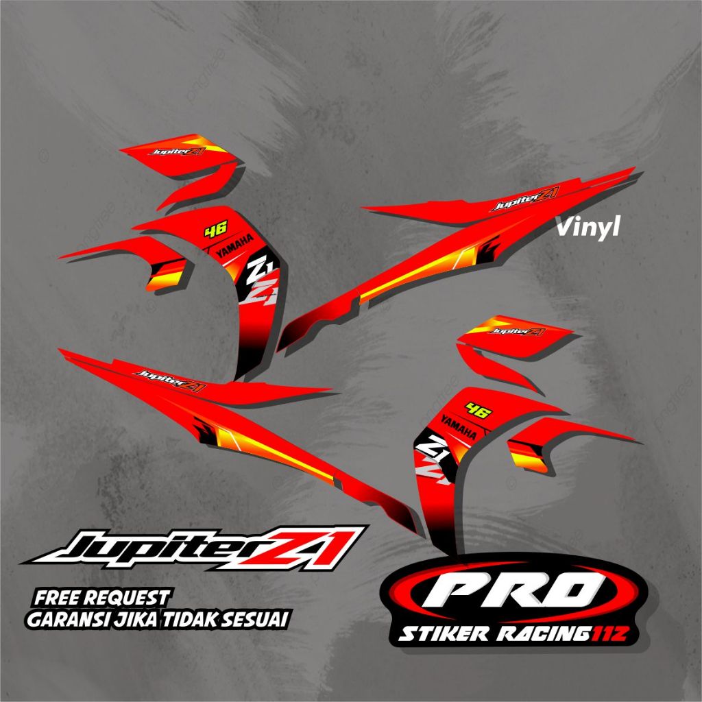 STIKER STRIPING VARIASI JUPITER Z1 - STIKER MOTOR JUPITER Z1 | STIKER JUPITER Z BURHAN | JUPITER Z R