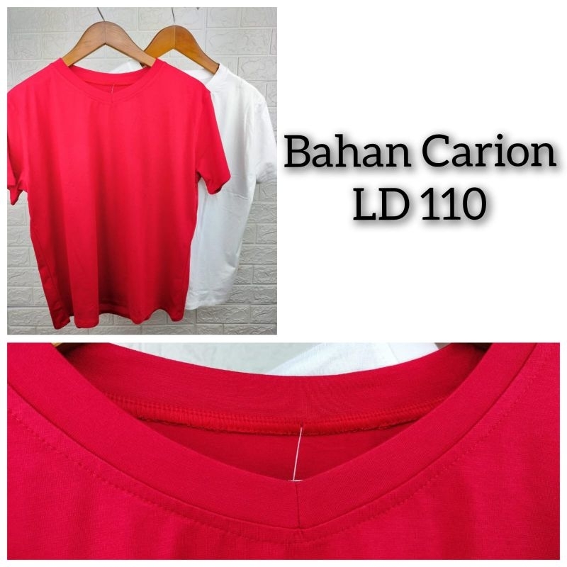 Kaos Baju Merah Putih Polos Pria Wanita