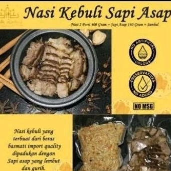 

Frozen Nasi Kebuli Sapi Asap / Nasi Briyani / Nasi Mandhi / Ready to Eat