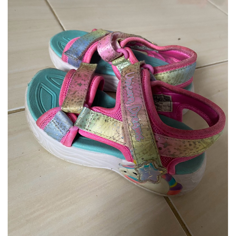 sepatu sandal skechers rainbow