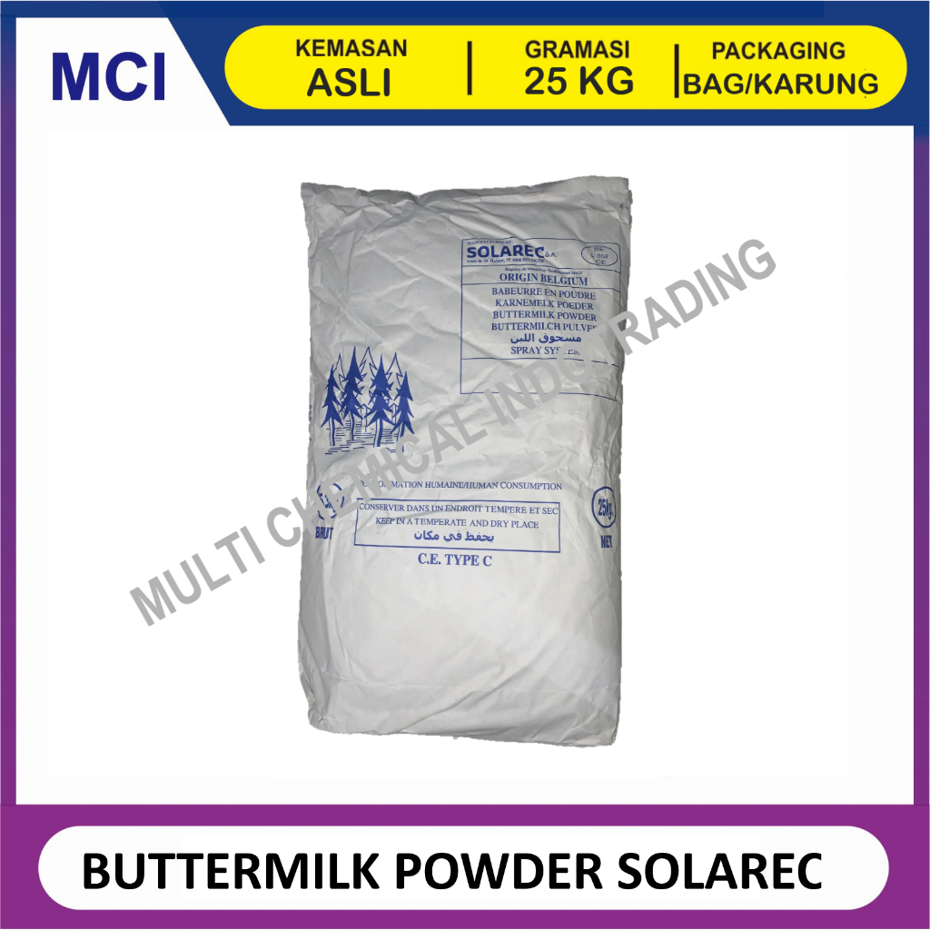 

(KHUSUS GOSEND/INSTANT) BUTTERMILK POWDER PURE BUTTER MILK SOLAREC - 1 BAG 25 KG