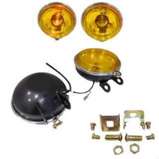 PROMO LAMPU TEMBAK KABUT BULAT FOGLAMP Halogen Bulat Mika Kuning universal untuk motor mobil