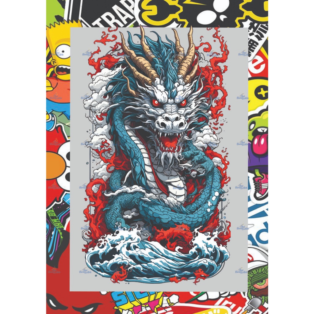 SABLON DTF NAGA UKURAN A3 SABLON SETRIKA SIAP PRESS