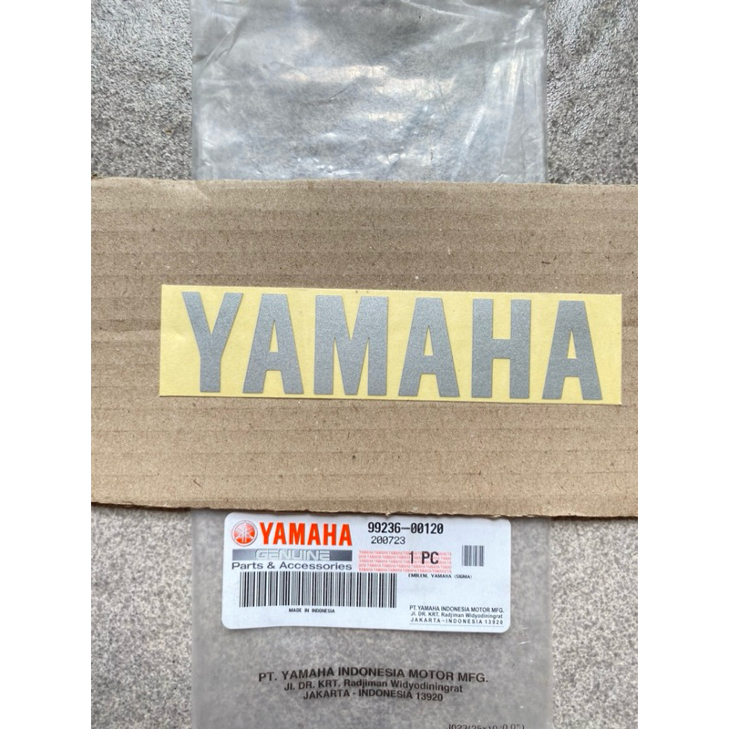 Emblem Sticker Stiker Striping List Tulisan YAMAHA Cover Kupingan Tutup Shock Sok Shok Depan Sigma F