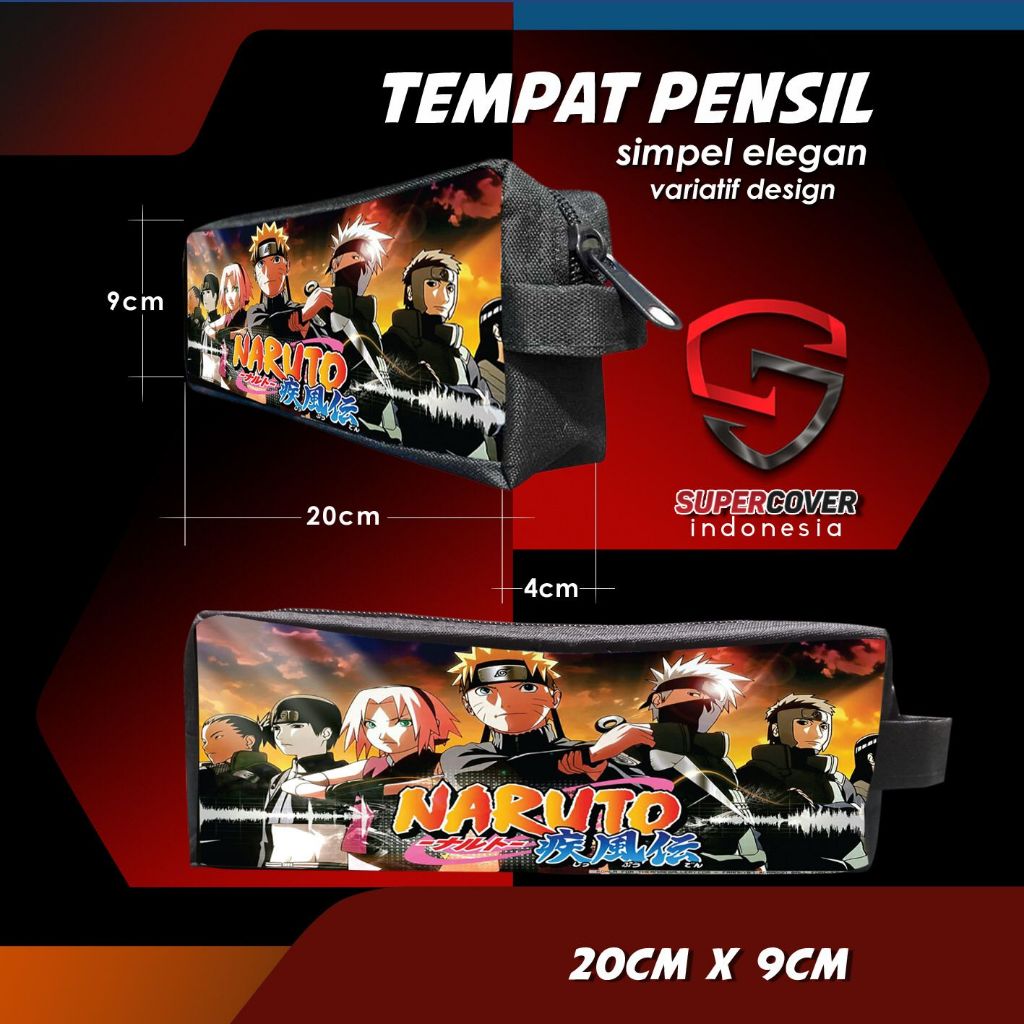 

Pencil Case Naruto tempat Pensil Custom Nama Foto Kotak pensil Kotak dompet Pouch