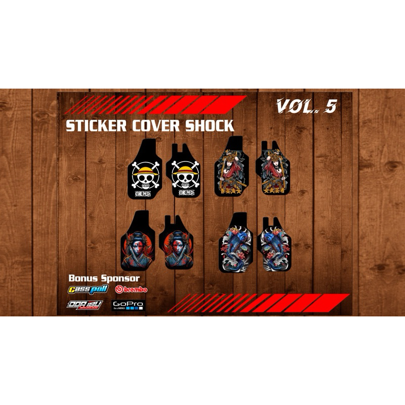 Decal sticker tutup shock/skok Motor CRF/WR155/klx/dtx/ktm/viar/real jump/yz/Gordon MOTIV ANIME